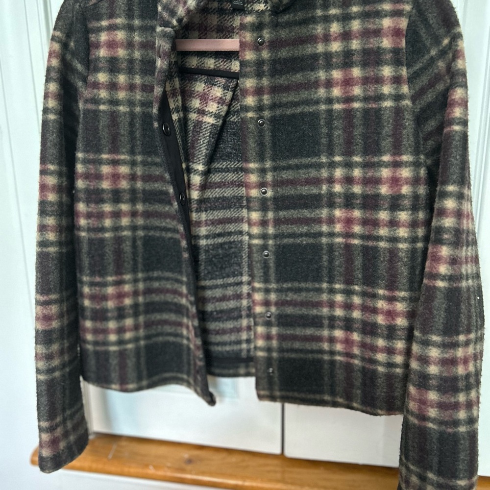 Banana Republic Plaid Jacket - Black, Cream, Purple